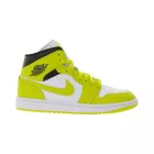 NIKE Air Jordan 1 Mid női ódi bőr edzőcipő edző cipő Mid-Top edzőcipő edző cipő BQ6472-170 fehér/sárga/fekete Méret: 39