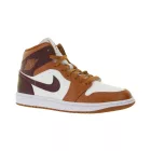NIKE Air Jordan 1 Mid női ódi bőr edzőcipő edző cipő Mid-Top edzőcipő edző cipő BQ6472-200 fehér/piros/barna Méret: 36_1_2