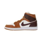 NIKE Air Jordan 1 Mid női ódi bőr edzőcipő edző cipő Mid-Top edzőcipő edző cipő BQ6472-200 fehér/piros/barna Méret: 36_1_2