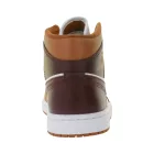 NIKE Air Jordan 1 Mid női ódi bőr edzőcipő edző cipő Mid-Top edzőcipő edző cipő BQ6472-200 fehér/piros/barna Méret: 36_1_2