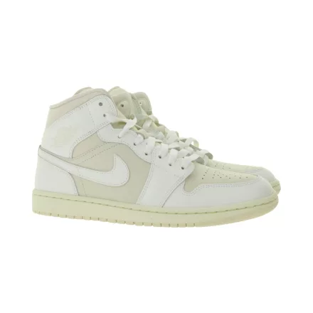 NIKE Air Jordan 1 Mid női ódi bőr edzőcipő edző cipő Mid-Top edzőcipő edző cipő BQ6472-201 fehér/világos barna/bézs Méret: 38