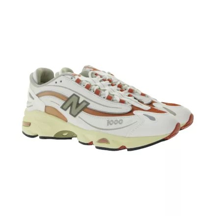 új Balance 1000 edzőcipő edző cipő ódi bőr Cipő női és férfi Retro Cipő  ABZORB Cushioning M1000CB fehér/bézs/piros Méret: 43