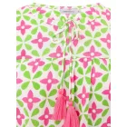ZWILLINGSHERZ Holiday Mood női Summer blúz tunika Ing  Stars 33256-22 zöld/rózsaszín/fehér Méret: S