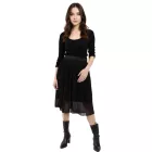ZEGY női pleated Szoknya, simple summer Szoknya, midi Szoknya 1052 fekete Méret: S