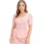 női Puff újj blúz, pamut blúz, Summer Top, rövid ujjú Ing, 963325 rózsaszín Méret: 44