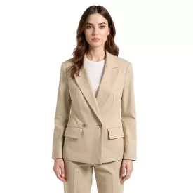   stílusos női'' estélyi blézer, autumn blézer, business blézer, pamut blézer 969739 Khaki Méret: 36