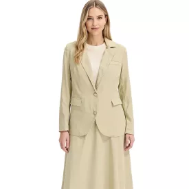   stílusos női estélyi blézer, autumn blézer, business blézer, 909552 khaki Méret: 36