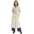 Divatos női trench coat stílusú, levehető ujjakkal, üzleti dzseki 947271, khaki Méret:48