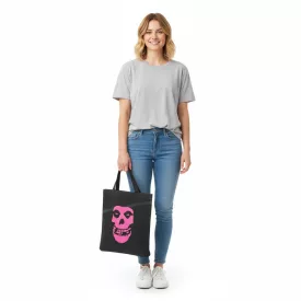   Misfits Punk szíj Unisex férfi női válltáska táska, stílusos kézi táska, Fan Merchandise, fekete/rózsaszín Méret: N