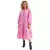 Széles szárú női midi ruha masnikkal, 100% pamutból, hosszú ujjú ruha 977645 Pink Méret:50