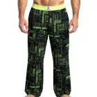 RE:fedett X XBOX Series X Lounge nadrág férfi Pajama nadrág stílusos Pajama nadrág in fekete/zöld vagy fekete/Neon zöld Méret: M