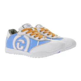   DUCA DEL COSMA Klm nyitott Unisex férfi női Golf Cipő  Bootie rendszer, ódi bőr Cipő, sport Cipő, 120981-20 fehér/kék Méret: 40