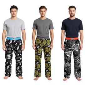   RE:fedett X Star Wars Csillagok Háborúja Pajama nadrág férfi Pajama nadrág  Various Prints Lounge nadrág in fekete/sárga vagy fekete/fehér Méret: M