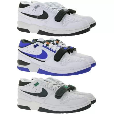 NIKE Alpha Force 88 Férfi kosárlabda sneakerek, Valódi bőr, Retro megjelenésű sneakerek fehér/fekete vagy fehér/kék/fekete színben Méret:45