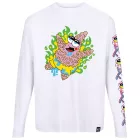 RE:fedett X Nickelodeon férfi hosszú-Sleeved Ing  Various Prints SpongeBob SquarePants pamut pulóver kerek nyakú Ing in fehér Méret: L