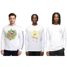 RE:fedett X Nickelodeon férfi hosszú-Sleeved Ing  Various Prints SpongeBob SquarePants pamut pulóver kerek nyakú Ing in fehér Méret: M