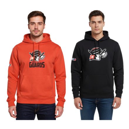 European League of Football férfi pulóver  Helvetic Guards Logo, pamut pulóver in piros és fekete Méret: L