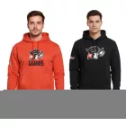 European League of Football férfi pulóver  Helvetic Guards Logo, pamut pulóver in piros és fekete Méret: XS
