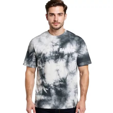 RE:fedett X NFL Las Vegas Raiders férfi póló  Logo Print, pamut kerek nyakú póló in Colorful szürke/fehér vagy szürke Méret: M