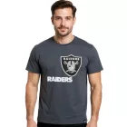 RE:fedett X NFL Las Vegas Raiders férfi póló  Logo Print, pamut kerek nyakú póló in Colorful szürke/fehér vagy szürke Méret: S