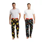 RE:fedett X Pac-férfi Lounge nadrág férfi Pajama nadrág  Pac-férfi All-Over Print Pajama nadrág in fekete/sárga vagy fekete/piros Méret: S