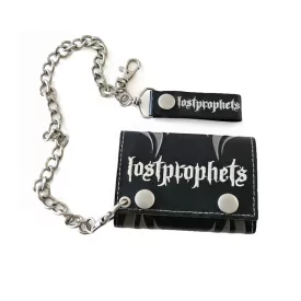   Lostprophets Vinyl stílusos Welsh Rock szíj pénztárca  Logo Print, fekete/fehér Méret: N