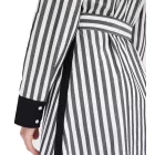 Classic női midi ruha, ingruha csíkos mintával, fekete/fehér, 934129 - 50