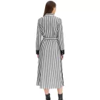 Classic női midi ruha, ingruha csíkos mintával, fekete/fehér, 934129 - 50
