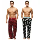 RE:fedett X ACDC Lounge nadrág férfi Pajama nadrág  ACDC All-Over Print in fekete/piros vagy fekete/világos kék Méret: S