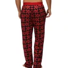 RE:fedett X ACDC Lounge nadrág férfi Pajama nadrág  ACDC All-Over Print in fekete/piros vagy fekete/világos kék Méret: S
