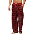 RE:fedett X ACDC Lounge nadrág férfi Pajama nadrág  ACDC All-Over Print in fekete/piros vagy fekete/világos kék Méret: S