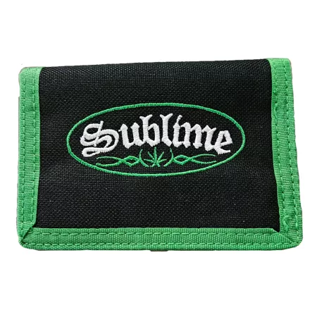 Sublime stílusos szíj pénztárca  Logo Print - fekete/zöld Méret: N