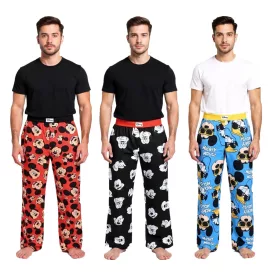  RE:fedett X Disney Mickey Mouse Lounge nadrág férfi Disney Print pamut Pajama nadrág RCDIF210 fekete, kék, vagy piros Méret: L
