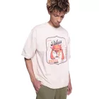 DWD Studioz Ipanema férfi kerek nyakú póló  nagyméretű első Print, 340 g/m², in fekete vagy bézs Méret: L