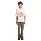 DWD Studioz Ipanema férfi kerek nyakú póló  nagyméretű első Print, 340 g/m², in fekete vagy bézs Méret: S