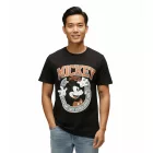 RE:fedett X Disney férfi póló  Various Styles és Mickey Mouse Prints, kerek nyak pamut póló in fehér, fekete, lila, és kék Méret: L