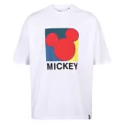 RE:fedett X Disney férfi póló  Various Styles és Mickey Mouse Prints, kerek nyak pamut póló in fehér, fekete, lila, és kék Méret: S