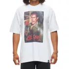 RE:fedett X Studio Canal férfi póló EVIL DEAD 2 vagy alap INSTINCT pamut Ing  nagyméretű Print, kerek nyakú, RCSTC12 fehér Méret: S