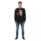 RE:fedett X Studio Canal Evil Dead 2 vagy Halloween férfi hosszú-Sleeved Ing  Movie Print, pamut hosszú-újj pulóver, fekete Méret: M