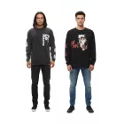 RE:fedett X Studio Canal Evil Dead 2 vagy Halloween férfi hosszú-Sleeved Ing  Movie Print, pamut hosszú-újj pulóver, fekete Méret: S