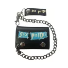 Nem Pistols Punk Rock szíj pénztárca  Logo Print, fekete/kék Méret: N