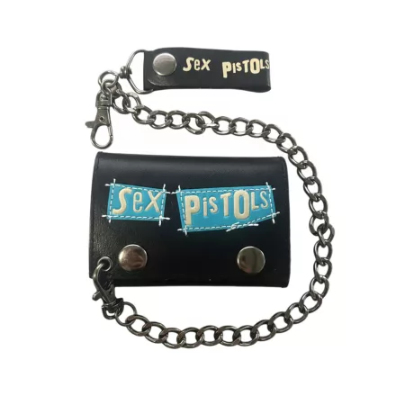 Nem Pistols Punk Rock szíj pénztárca  Logo Print, fekete/kék Méret: N