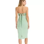 Off-the-válltáska női mini ruha, vékony-fitting bandeau ruha  cutouts, 941431 zöld Méret: 44