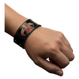  Guns N'' Roses Hard Rock szíj Karkötő  Logo Print - Fan Merchandise - bőr Karkötő, fekete Méret: N