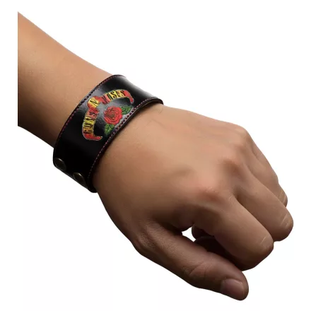 Guns N'' Roses Hard Rock szíj Karkötő  Logo Print - Fan Merchandise - bőr Karkötő, fekete Méret: N