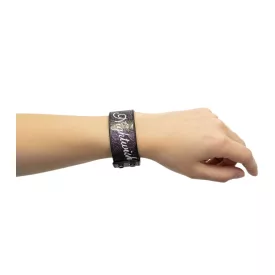   Nightwish Karkötő Symphonic fém szíj  Logo bőr Karkötő lila Méret: N