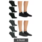 6 pár TASTIQ női edzőcipő Zokni, Plain pamut Zokni in a ajándék doboz, gyerek sport Zokni, szürke vagy fekete Méret: 35_38