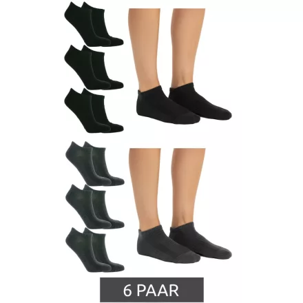 6 pár TASTIQ női edzőcipő Zokni, Plain pamut Zokni in a ajándék doboz, gyerek sport Zokni, szürke vagy fekete Méret: 35_38