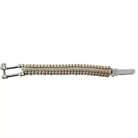   I-BRACE Paracord Karkötő, Survival Rope Braided Karkötő Made of Tear-ellenálló Parachute bézs Méret: S