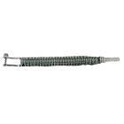 I-BRACE Paracord Karkötő, Survival Rope Braided Karkötő Made of Tear-ellenálló Parachute Cord 550 Cord IB1020 szürke Méret: S